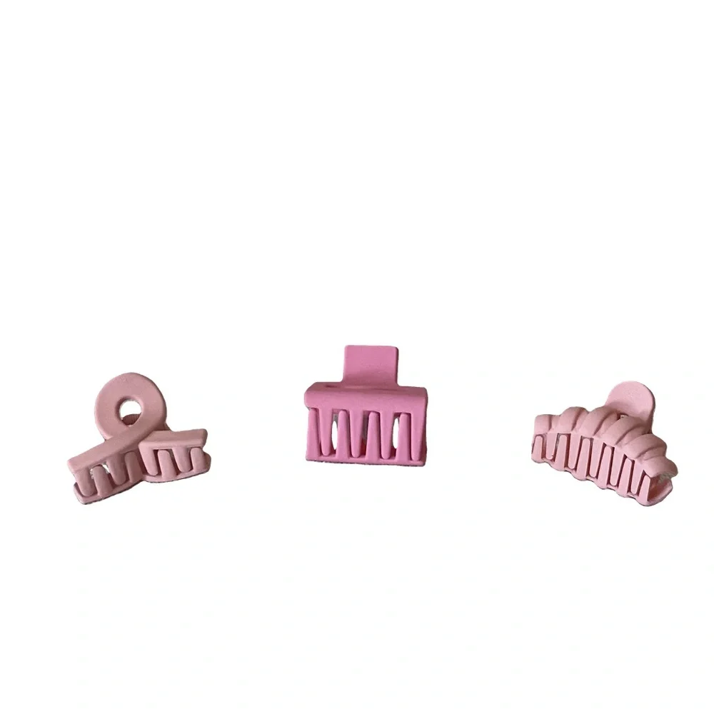 Cute Mini Pink Hair Claws For Girls Perfect For Half Ponytail Accessories